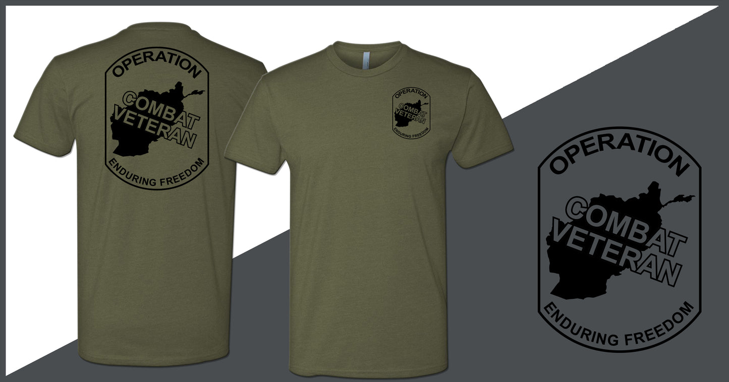 Combat Veteran Afghanistan OEF T-Shirt