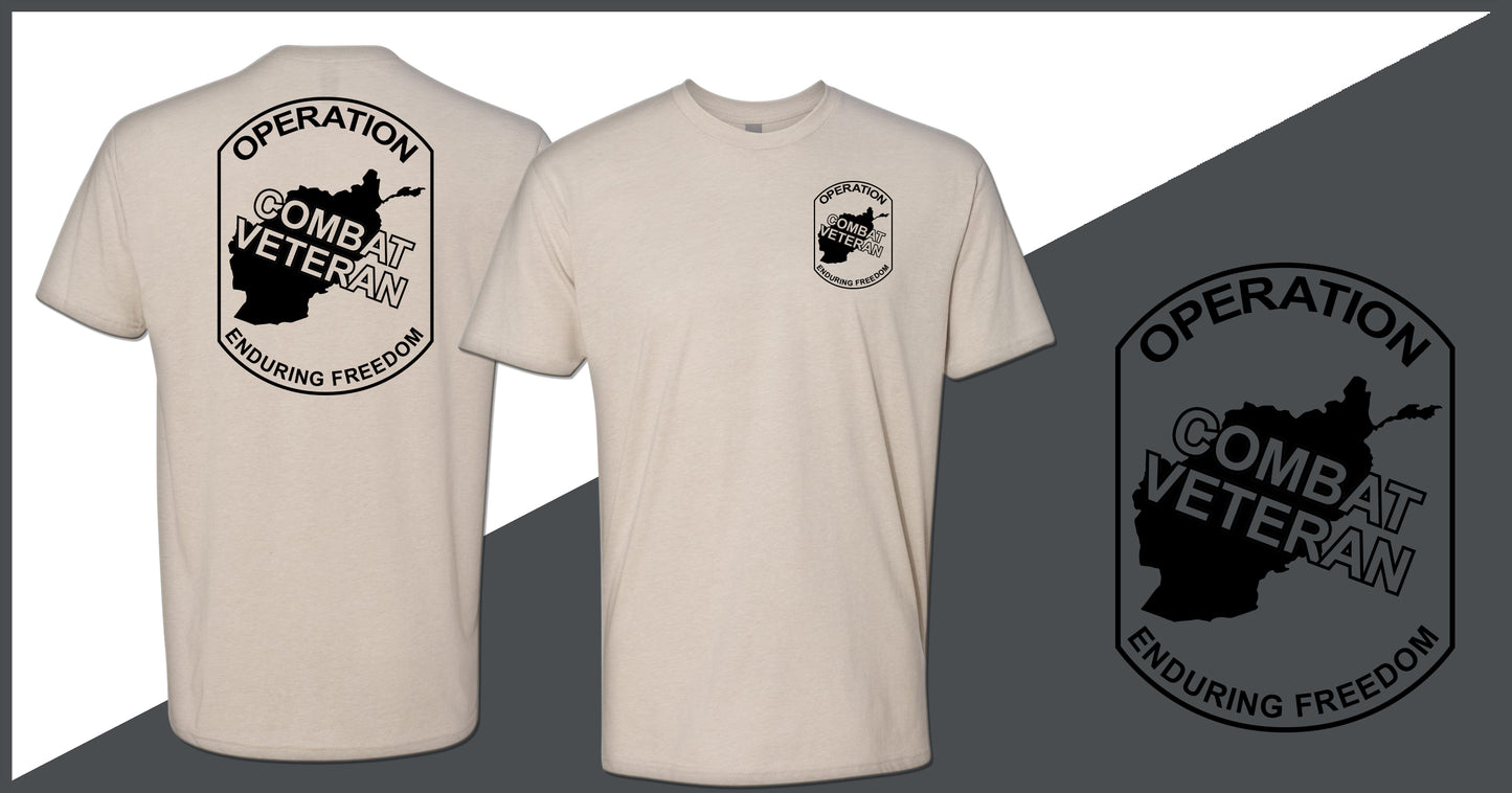 Combat Veteran Afghanistan OEF T-Shirt