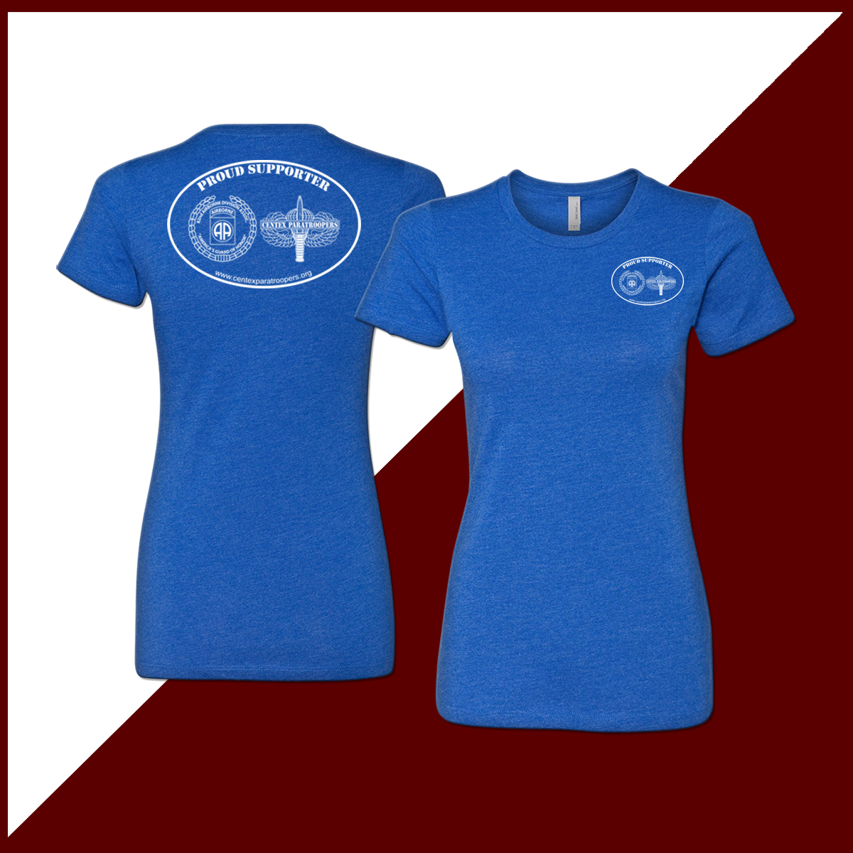 CenTex & 82nd Association Proud Supporter Ladies T-Shirt