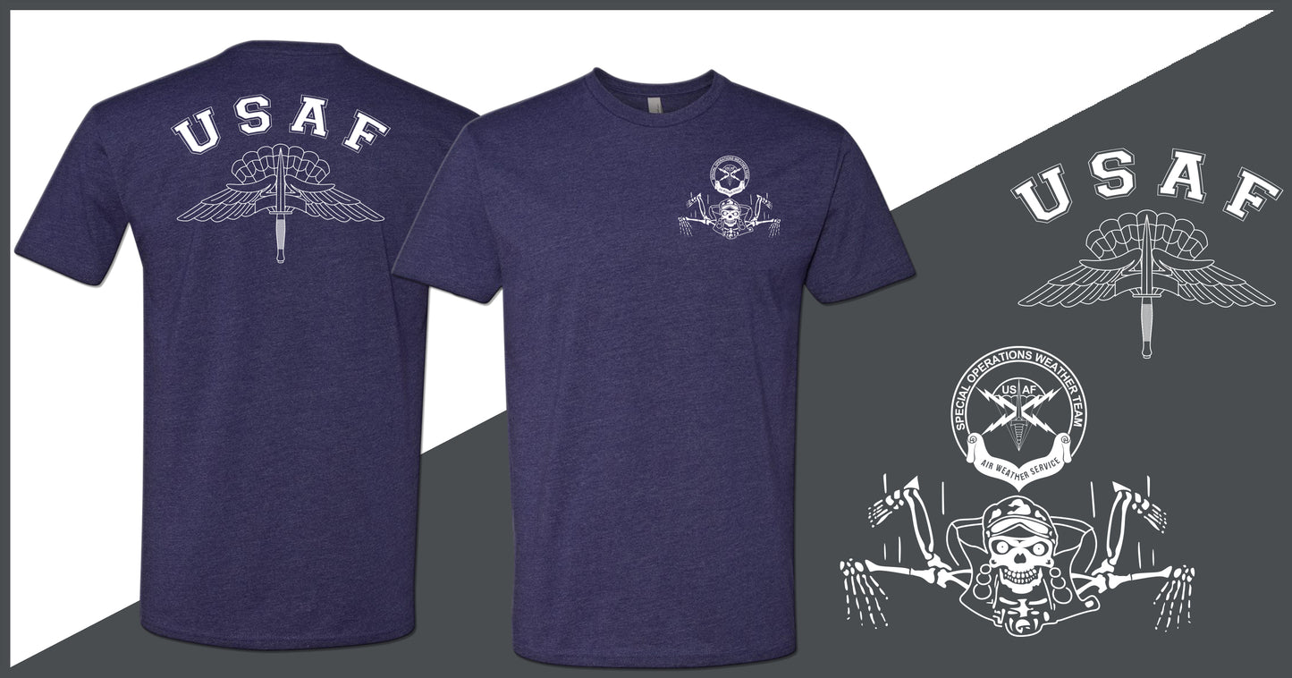 GBA Legacy Design - Original SOWT Freefall Skeleton - Basic Freefall Wings - Unisex T-Shirt - Double Sided Print