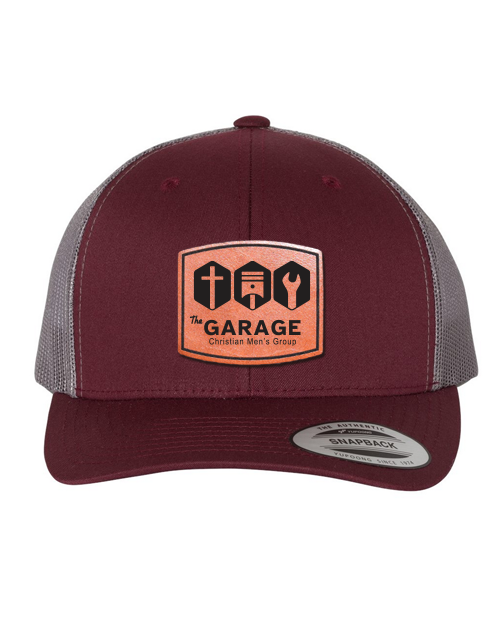 The Garage - Laser Engraved Leather Patch Hat