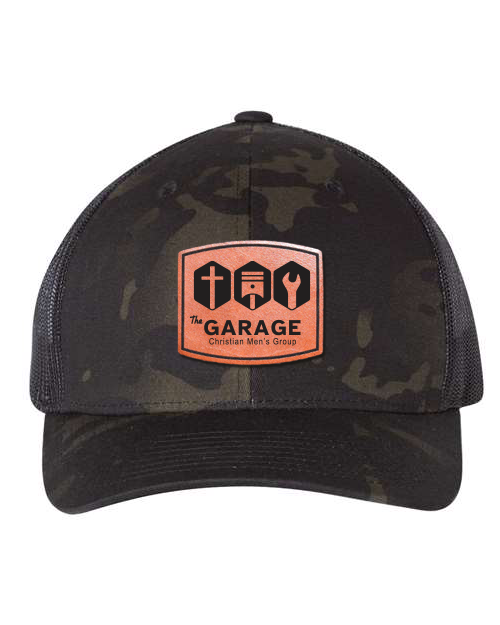 The Garage - Laser Engraved Leather Patch Hat