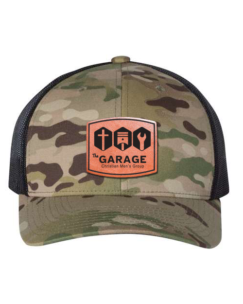 The Garage - Laser Engraved Leather Patch Hat