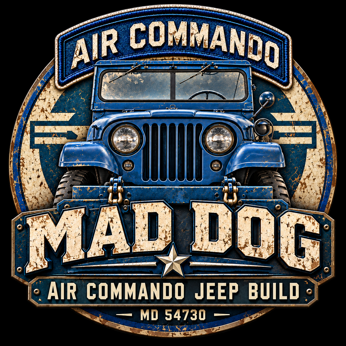 MAD DOG Air Commando Jeep Build - Full Color UV Printed Tumbler