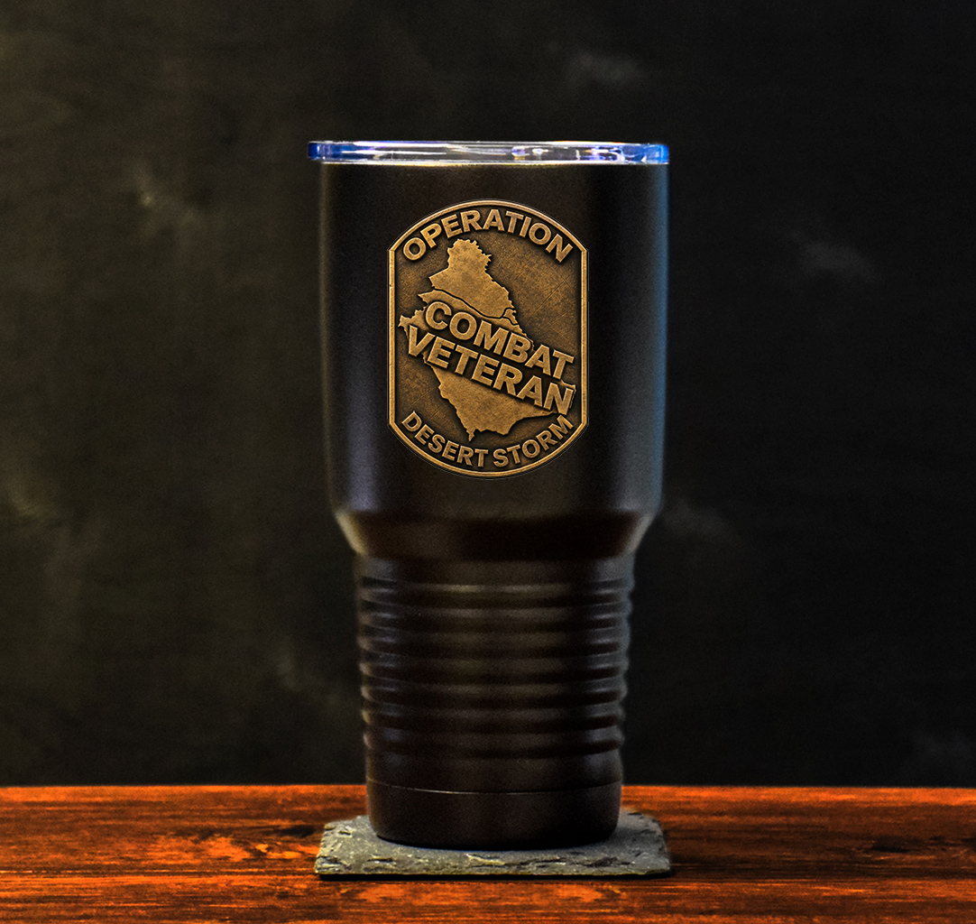 DESERT STORM VETERAN - Full Color UV Printed Tumbler
