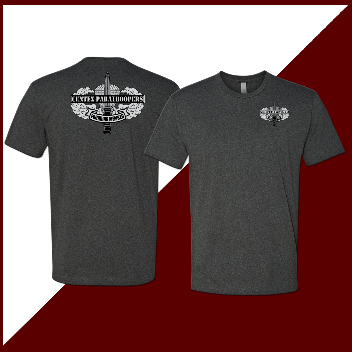 CenTex Paratroopers Founding Member Official Logo T-Shirt