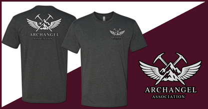 Archangel Association T-Shirt - Black Outline on White Logo