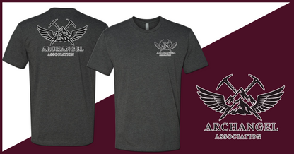 Archangel Association T-Shirt - White Outline on Black Logo