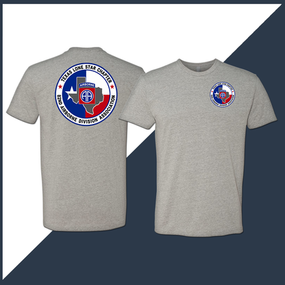 82nd Association Lone Star Chapter Logo Full Color Unisex T-Shirt - Double Sided Print
