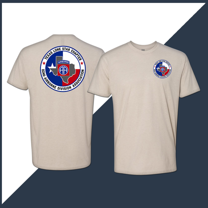 82nd Association Lone Star Chapter Logo Full Color Unisex T-Shirt - Double Sided Print