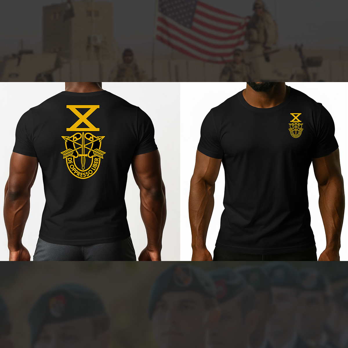 SF Association Gold Crest Logo Unisex T-Shirt - Double Sided Print