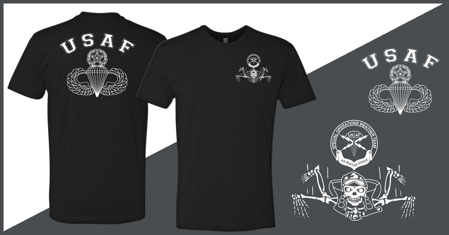 GBA Legacy Design - Original SOWT Freefall Skeleton - Master Wings - Unisex T-Shirt - Double Sided Print