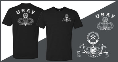 GBA Legacy Design - Original SOWT Freefall Skeleton - Master Wings - Unisex T-Shirt - Double Sided Print