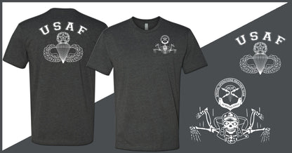 GBA Legacy Design - Original SOWT Freefall Skeleton - Master Wings - Unisex T-Shirt - Double Sided Print