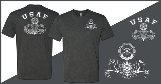 GBA Legacy Design - Original SOWT Freefall Skeleton - Master Wings - Unisex T-Shirt - Double Sided Print