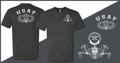 GBA Legacy Design - Original SOWT Freefall Skeleton - Basic Wings - Unisex T-Shirt - Double Sided Print