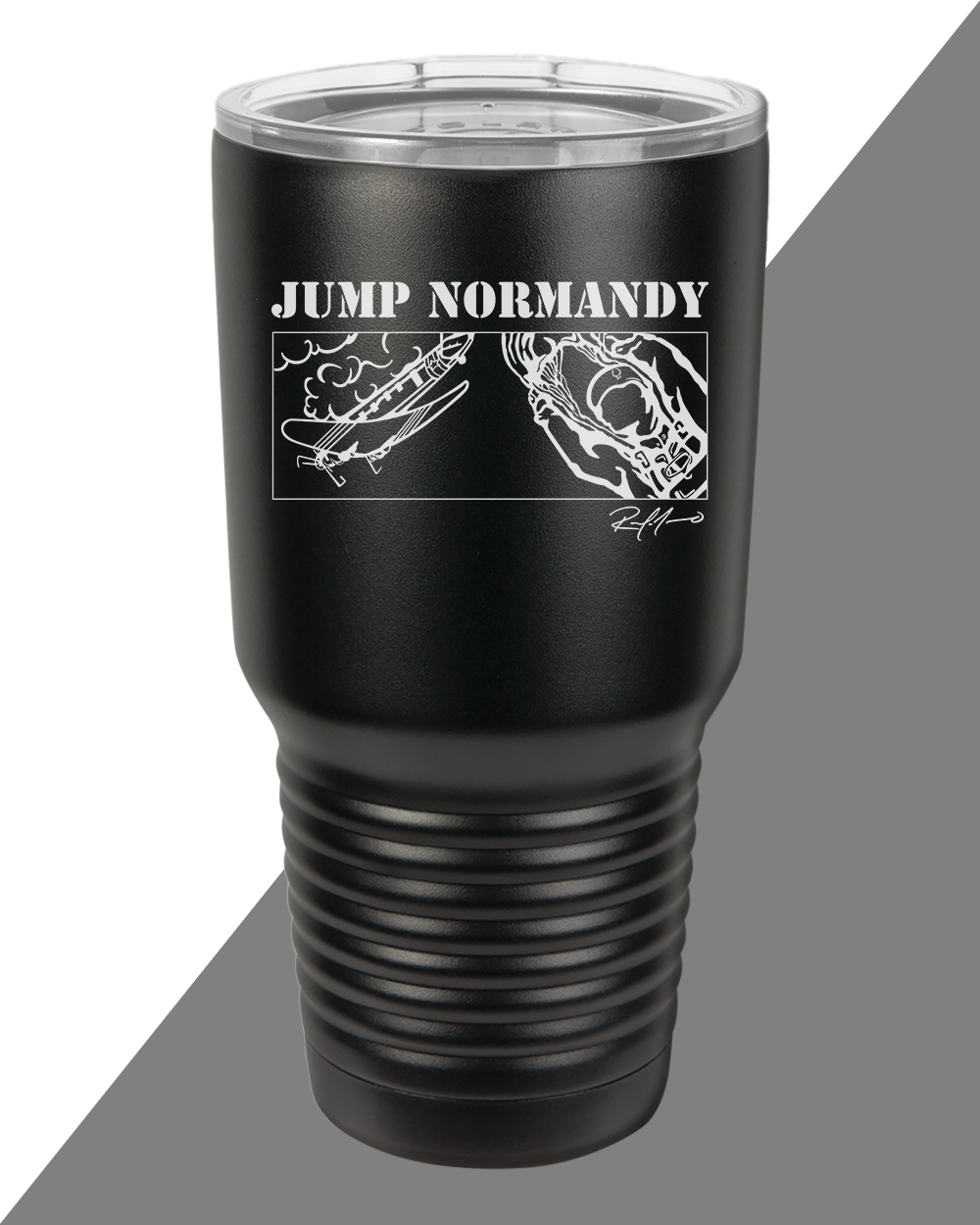 Jump Normandy 30oz Tumbler - Custom Art by Rene Moreno