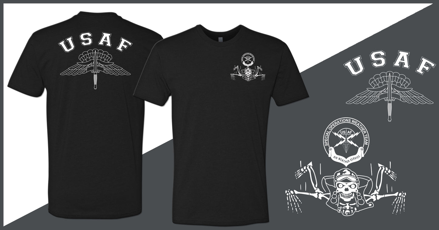 GBA Legacy Design - Original SOWT Freefall Skeleton - Basic Freefall Wings - Unisex T-Shirt - Double Sided Print