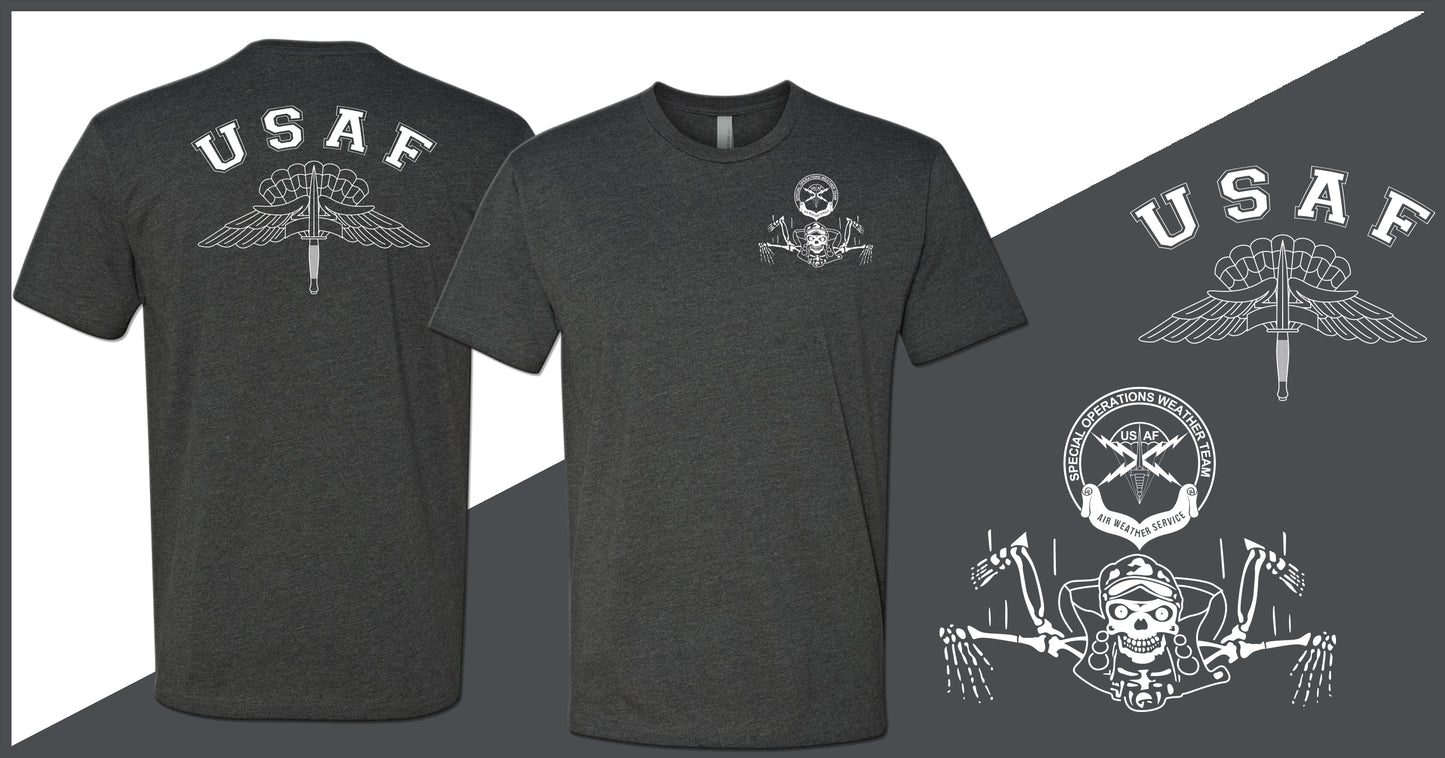 GBA Legacy Design - Original SOWT Freefall Skeleton - Basic Freefall Wings - Unisex T-Shirt - Double Sided Print