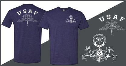 GBA Legacy Design - Original SOWT Freefall Skeleton - Basic Freefall Wings - Unisex T-Shirt - Double Sided Print