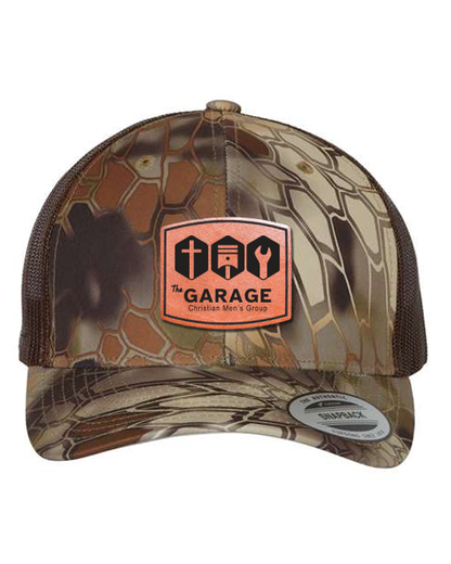 The Garage - Laser Engraved Leather Patch Hat