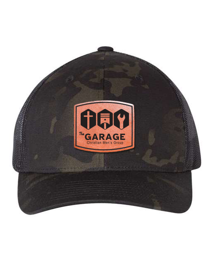 The Garage - Laser Engraved Leather Patch Hat