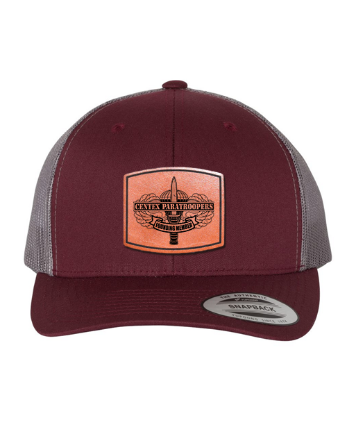 CenTex Founder Laser Engraved Leather Patch Hat