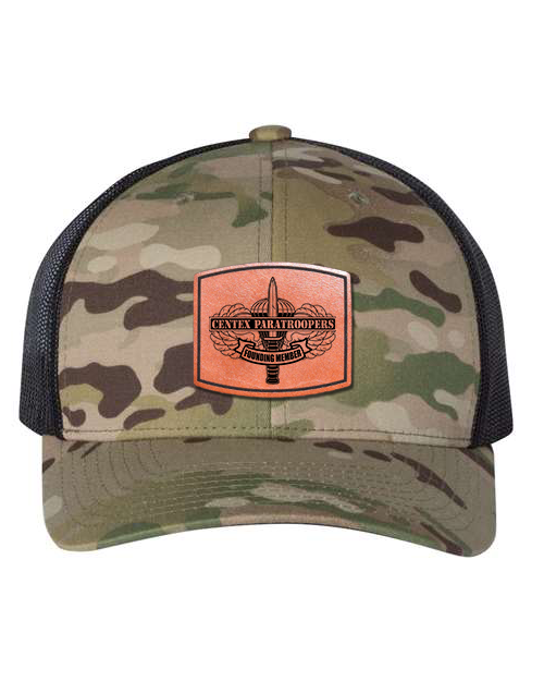 CenTex Founder Laser Engraved Leather Patch Hat