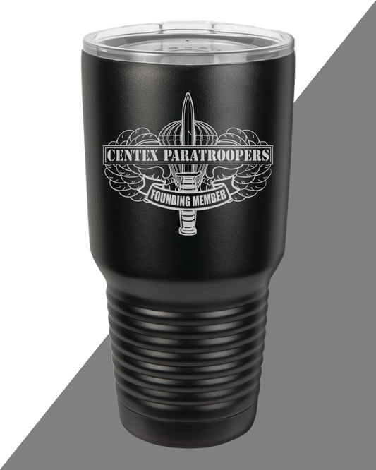 CenTex Paratrooper Founding Member Laser Engraved 30oz Tumbler