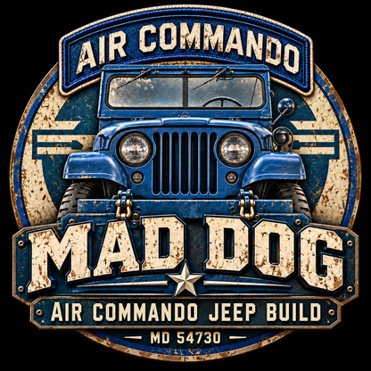 MAD DOG Air Commando Jeep Build - Full Color UV Printed Tumbler