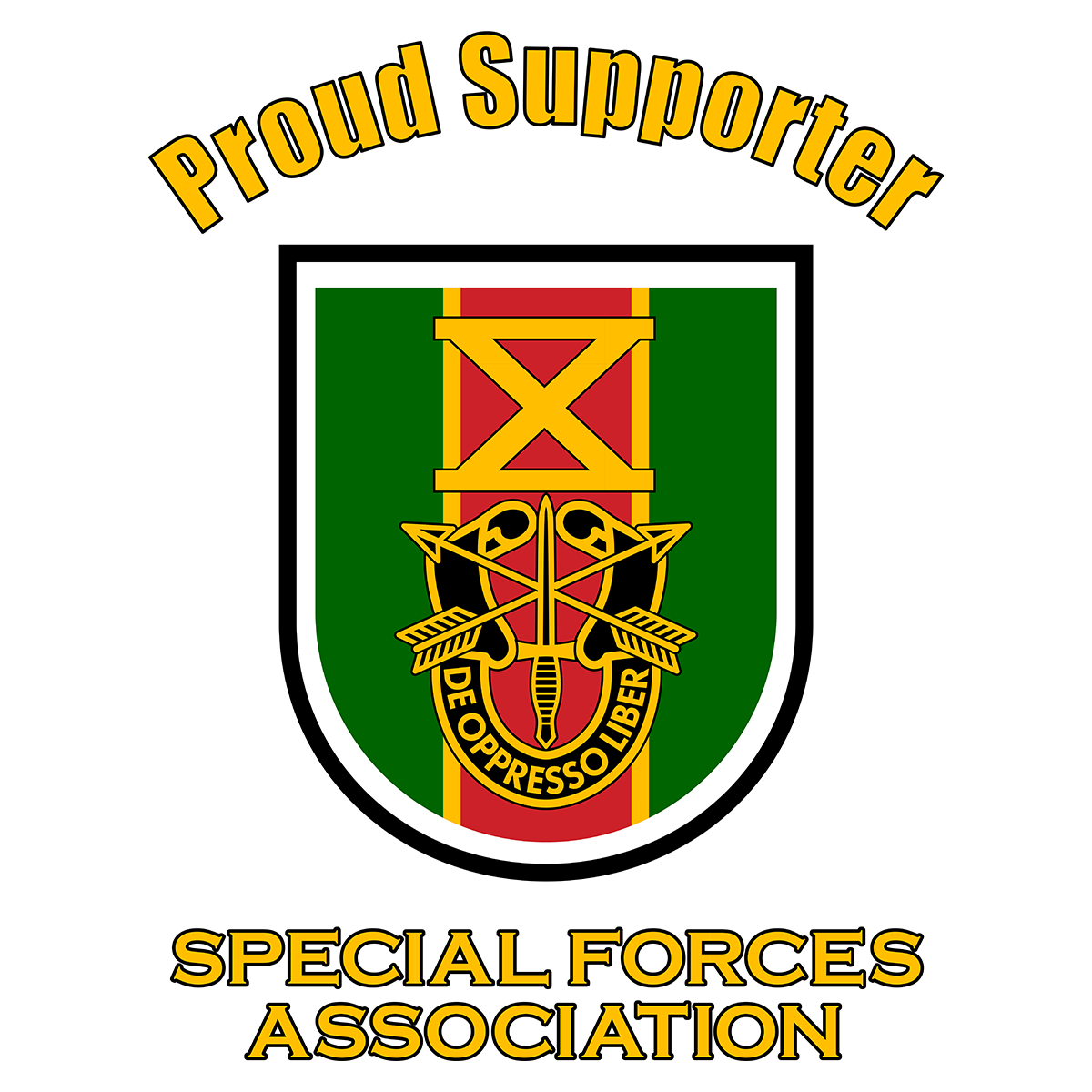 SF Association Flash with Text Proud Supporter Unisex T-Shirt - Left Chest Print