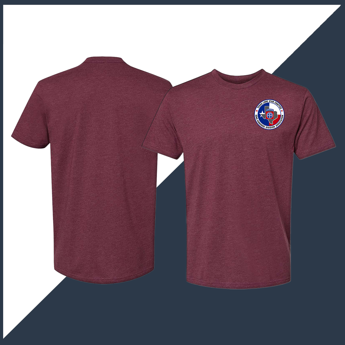 82nd Association Lone Star Chapter Logo Full Color Unisex T-Shirt - Single Sided Print