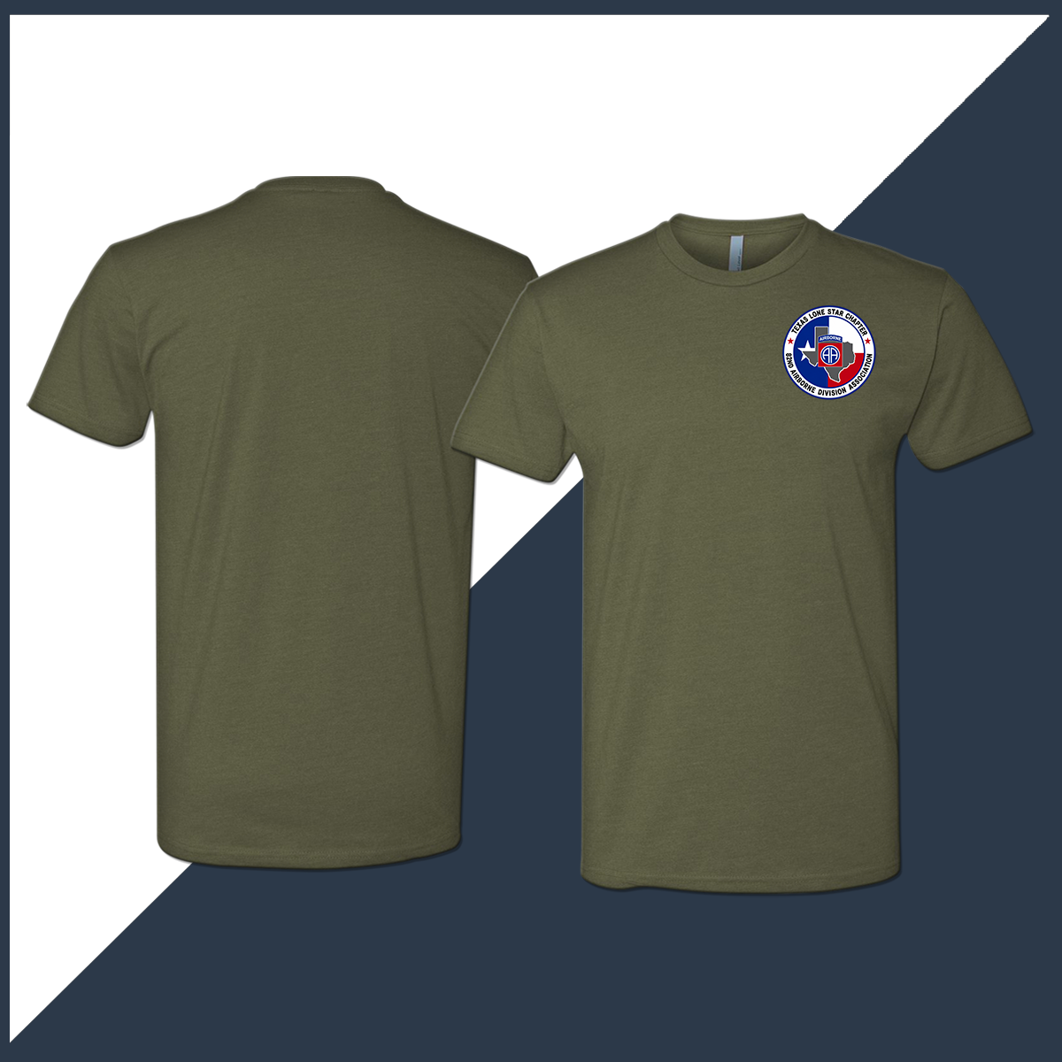 82nd Association Lone Star Chapter Logo Full Color Unisex T-Shirt - Single Sided Print