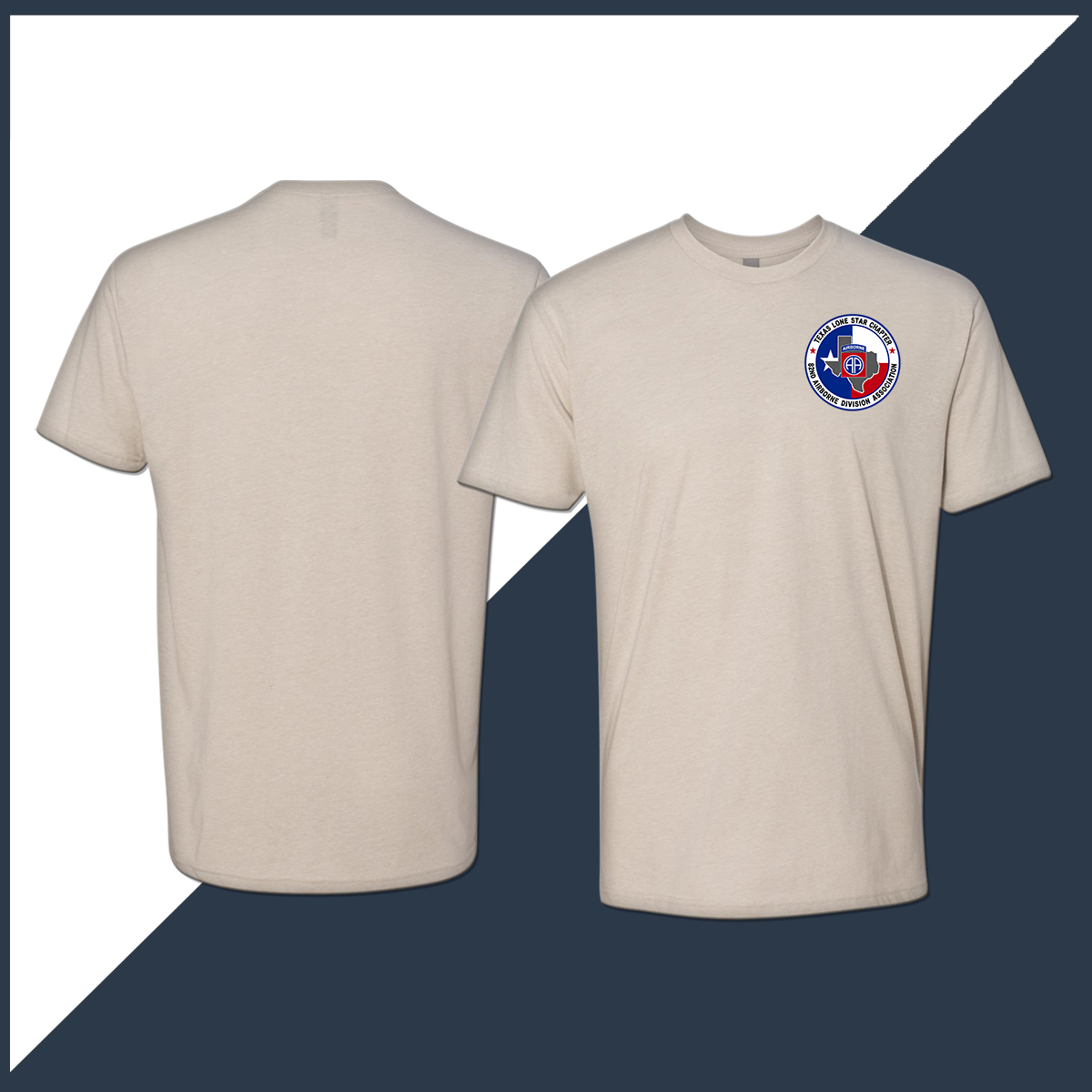 82nd Association Lone Star Chapter Logo Full Color Unisex T-Shirt - Single Sided Print