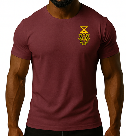 SF Association Gold Crest Logo Unisex T-Shirt - Left Chest Print