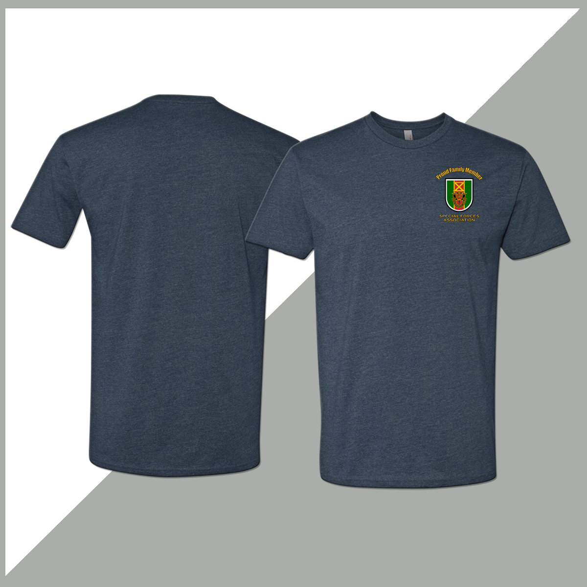 SF Association Flash with Text Proud Family Member Unisex T-Shirt - Left Chest Print