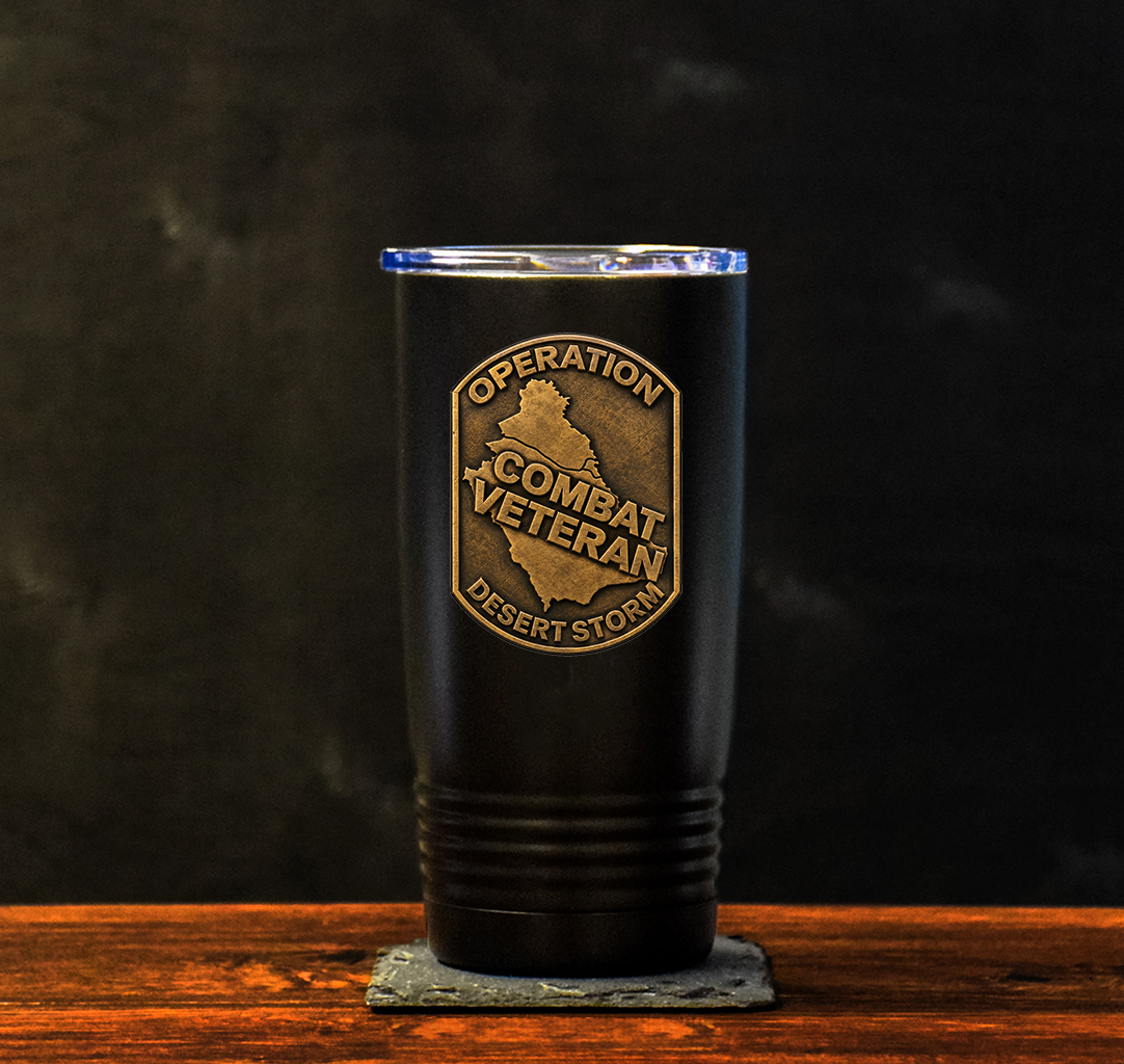 DESERT STORM VETERAN - Full Color UV Printed Tumbler