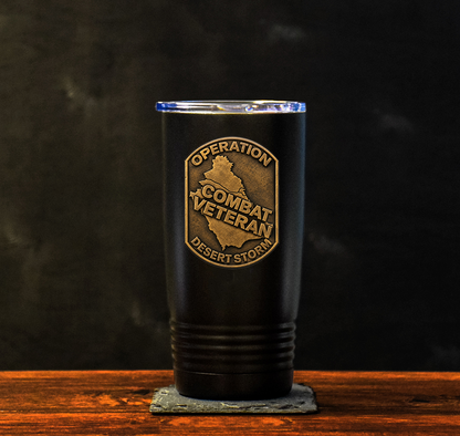 DESERT STORM VETERAN - Full Color UV Printed Tumbler