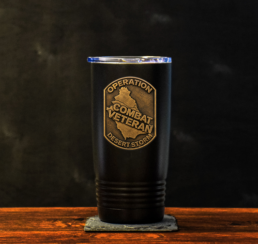 DESERT STORM VETERAN - Full Color UV Printed Tumbler